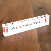 Crayons Rouges Mignons Plaque de Bureau Personnali (Taille)