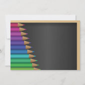 Crayons Sur Un Tableau Invitations (Devant)
