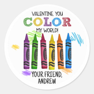 Crayons Tu Colores Mon Monde Autocollants Saint-Va