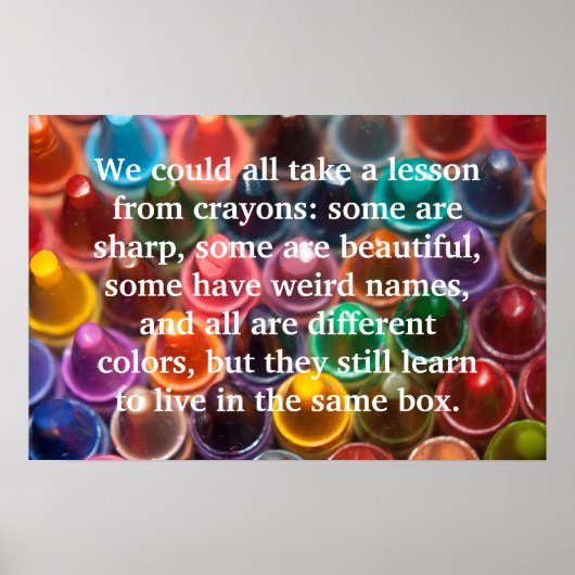 Crayons Words to Live by Poster (Voorkant)