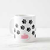 Craziest Award voor gekke kat Lady Paw print Funny Koffiemok (Voorkant links)