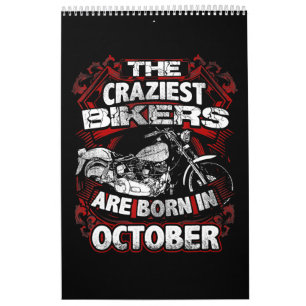 Craziest Bikers worden geboren in oktober motorrij Kalender