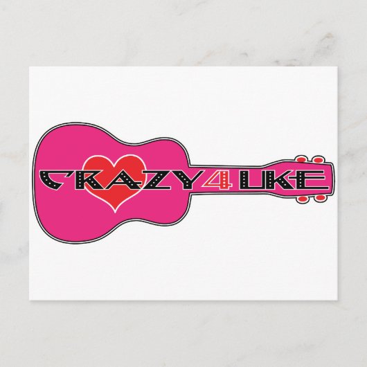 Crazy 4 Uke Briefkaart (Voorkant)