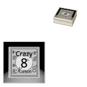 Crazy 8s gepersonaliseerd rubberstempel (Gestempeld)
