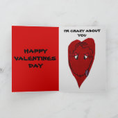 CRAZY À PROPOS DE VOUS Carte de Saint Valentin (Intérieur)