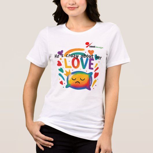 Crazy About Haar Tri-Blend Shirt (Voorkant)
