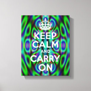 Crazy Abstract Keep Calm Canvas Afdruk
