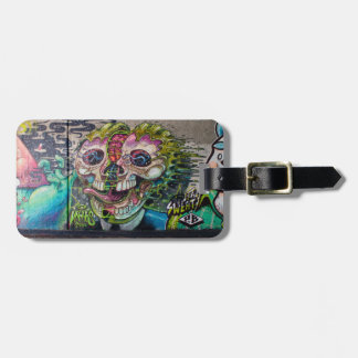 Crazy achtige horror Skull Graffiti Bagagelabel