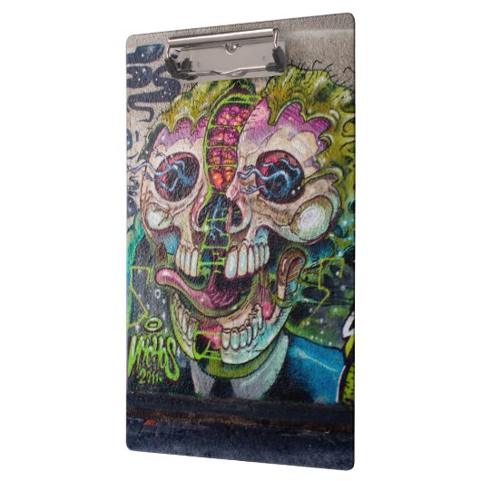 Crazy achtige horror Skull Graffiti Klembord (Links)