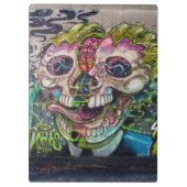 Crazy achtige horror Skull Graffiti Klembord (Achterkant)