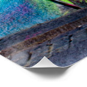 Crazy achtige horror Skull Graffiti Perfect Poster (Hoek)