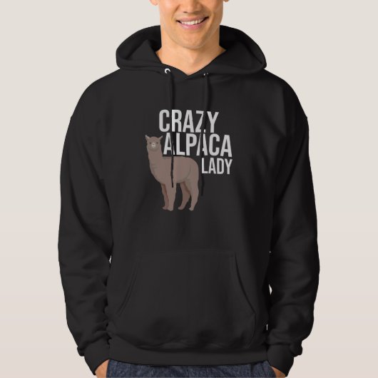Crazy Alpaca Lady   Alpaca Llama Hoodie (Voorkant)