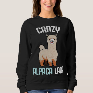 Crazy Alpaca Lady Women s Cute Alpaca Lama Zoo  3 Trui