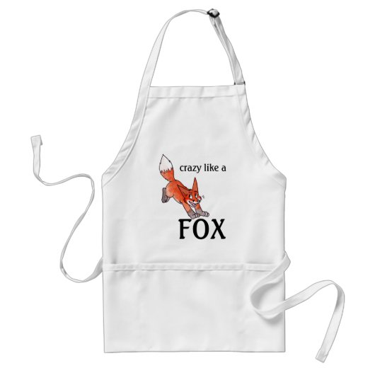 Crazy als een Fox Apron Standaard Schort (Voorkant)