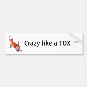 Crazy als een Fox Bumpersticker