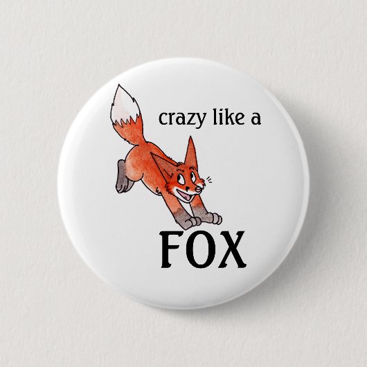 Crazy als een Fox Button (Voorkant)