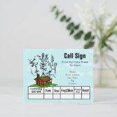 Crazy Antenna Ham Radio Shack Cartes QSL (Debout devant)