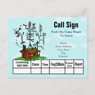 Crazy Antenna Ham Radio Shack Cartes QSL
