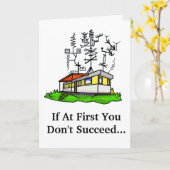 Crazy Antenna Mobile Home Ham Radio Carte de voeux (Fleur jaune)