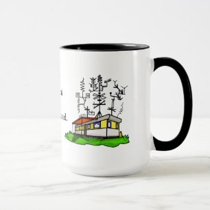 Crazy Antenna Mobile Home Ham Radio Mug #3