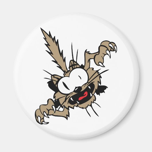 Crazy Attack Cat Magneet (Voorkant)