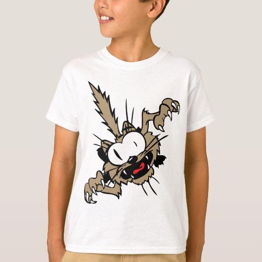 Crazy Attack Cat T-shirt (Voorkant)