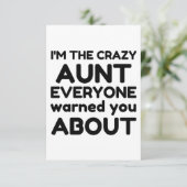 CRAZY AUNT BEDANKKAART (Staand voorkant)