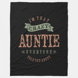 Crazy Auntie Fleece Deken