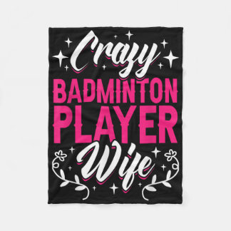 Crazy Badminton Speler Vrouw Shuttle Fleece Deken
