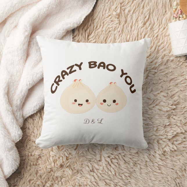 Crazy Bao You Couple mignon ensemble de coussin (Couverture)