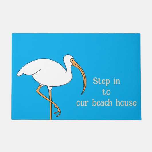 Crazy Beach Bird Door Mat (Voorkant)