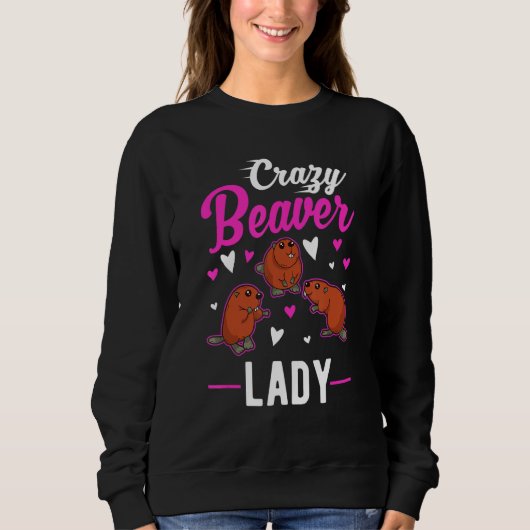 Crazy Beaver Lady Trui (Voorkant)