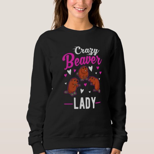 Crazy Beaver Lady Trui (Voorkant)