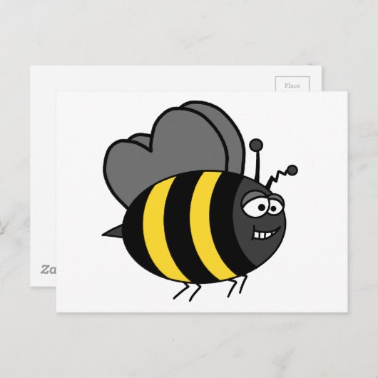 Crazy Bee Briefkaart (Voorkant / Achterkant)