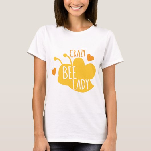 Crazy Bee lady T-shirt (Voorkant)