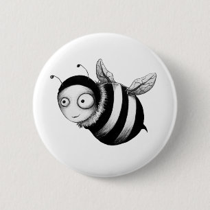 Crazy Bee Ronde Button 5,7 Cm
