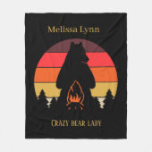 Crazy beer Lady Naam toevoegen Fleece Deken (Voorkant)