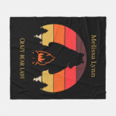 Crazy beer Lady Naam toevoegen Fleece Deken (Voorkant (Horizontaal))