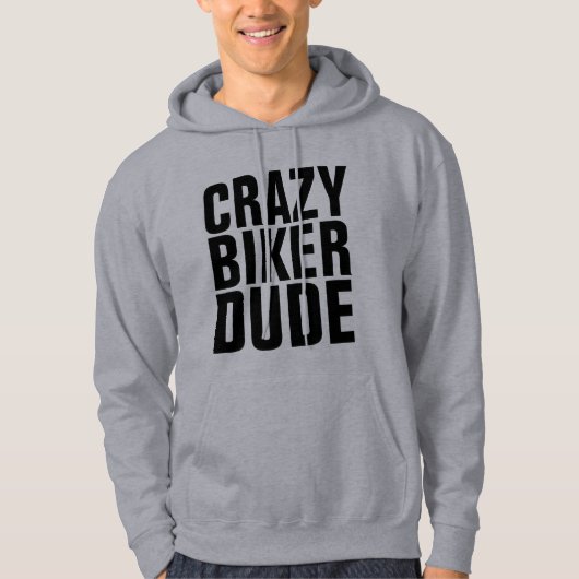 CRAZY BIKER DUDE, Motorfiets T-shirts & hoodies (Voorkant)