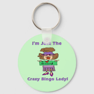 Crazy Bingo Lady Sleutelhanger