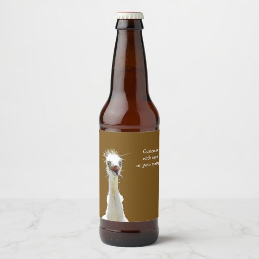 Crazy Bird bierlabel Bier Etiket (Voorkant)