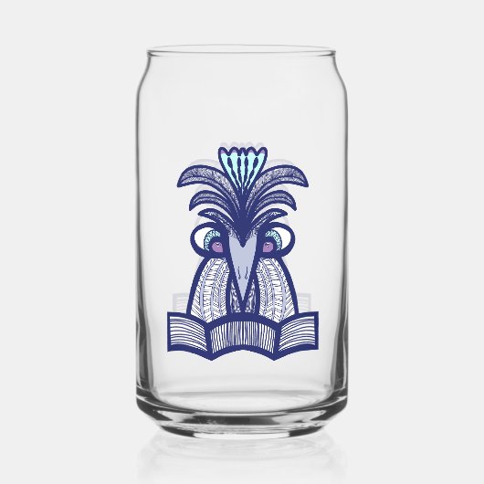 Crazy Bird Design Blikvorm Glas (Achterkant)