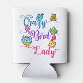 Crazy Bird Lady Bird Owner Lover Birder Two-Tone C Blikjeskoeler (Achterkant)