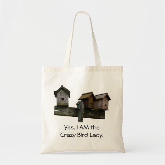 Crazy Bird Lady Canvas tas (Voorkant)