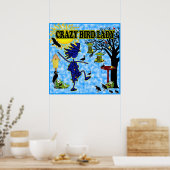 Crazy Bird Lady Design Poster (Keuken)