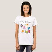 Crazy Bird Lady T shirt (Voorkant volledig)