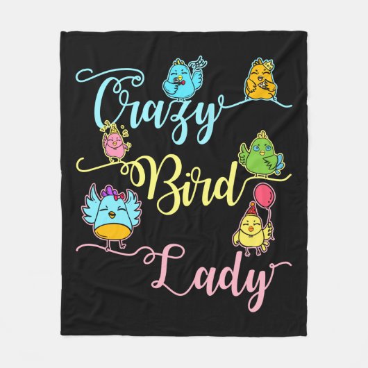 Crazy Bird Lover die Birder ziet Fleece Deken (Voorkant)