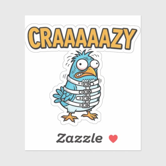 Crazy Bird Sticker (Vel)
