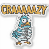 Crazy Bird Sticker (Voorkant)