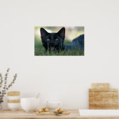 Crazy Black Cat Poster (Keuken)